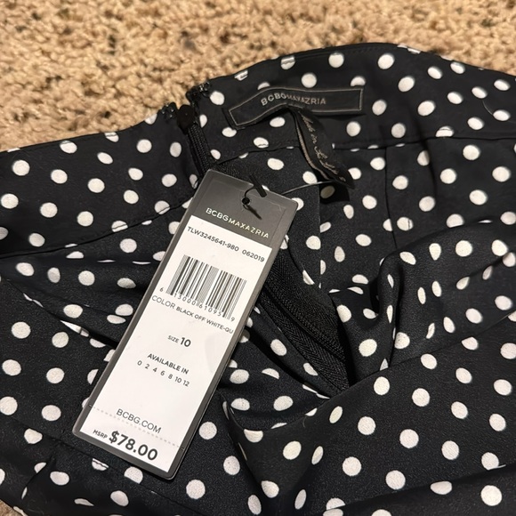 Flirty BCBGMaxAzria Polka Dot Skirt-10 NWT - Picture 3 of 4
